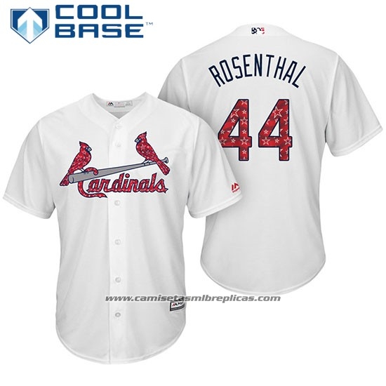 Camiseta Beisbol Hombre St. Louis Cardinals 2017 Estrellas y Rayas Trevor Rosenthal Blanco Cool Base